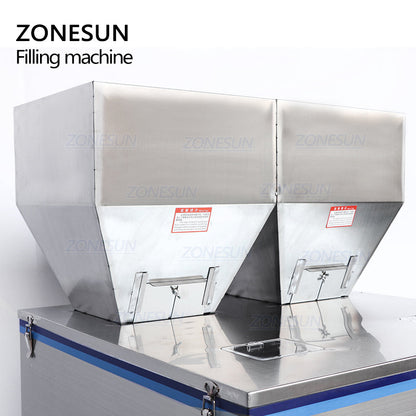 ZONESUN DL-5000D Semi Automatic 2 Heads Powder Weighing Filling Machine