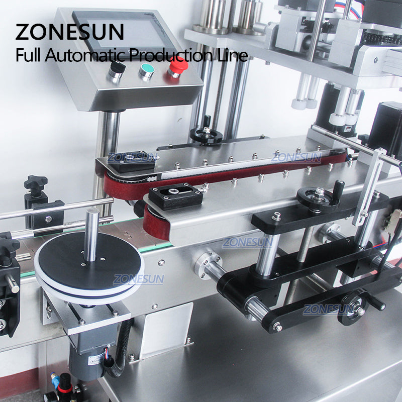 ZONESUN Round Bottle 6 Nozzles Liquid Filling Capping And Labeling Machine