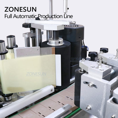 ZONESUN Small Automatic Magnetic Pump Liquid Filling Capping Round Bottle Labeling Machine