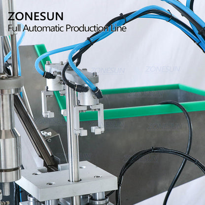 ZONESUN Small Bottle Liquid Filling And Capping Machine With Bottle Unscrambler