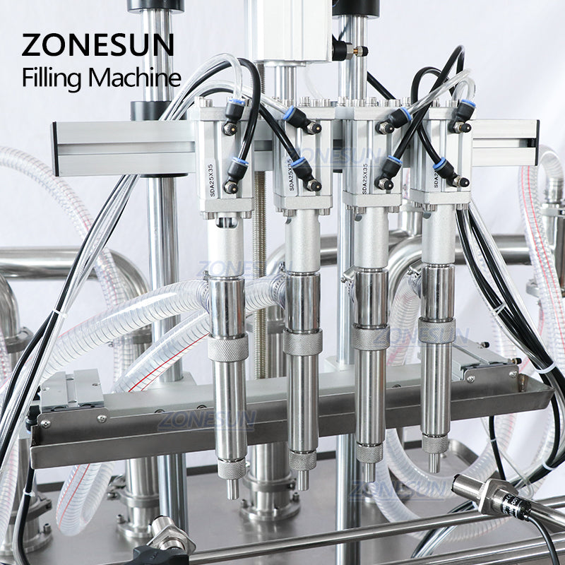 ZONESUN ZS-YT4T-4Y Custom 4 Heads Liquid Filling Machine