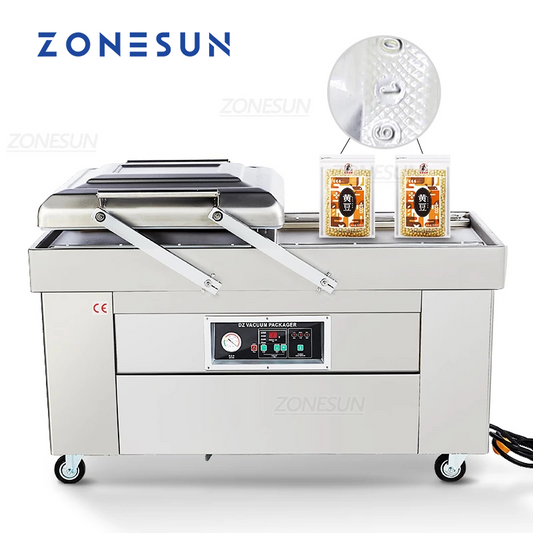 ZONESUN Automatic Double Chamber Vacuum Sealing Machine With Date Coder（Best Offer）