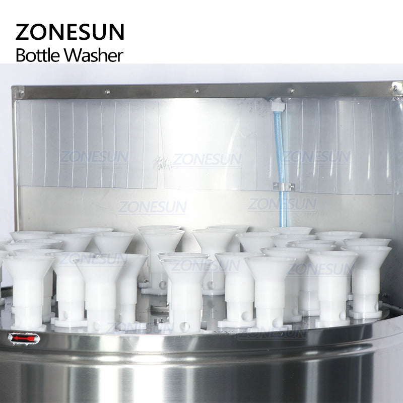 Lavadora de botellas semiautomática pequeña rotativa ZONESUN ZS-WB32