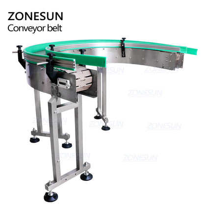 Banda transportadora de cadena en forma de U personalizada ZONESUN ZS-CBU150 para cadena de producción