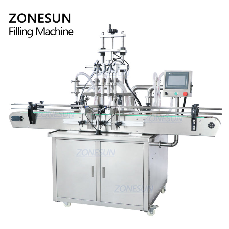 ZONESUN ZS-YT4T-4Y Custom 4 Heads Liquid Filling Machine