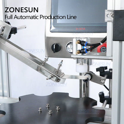 ZONESUN Custom Liquid Filling Capping And Round Labeling Machine With Vibratory Cap Feeder