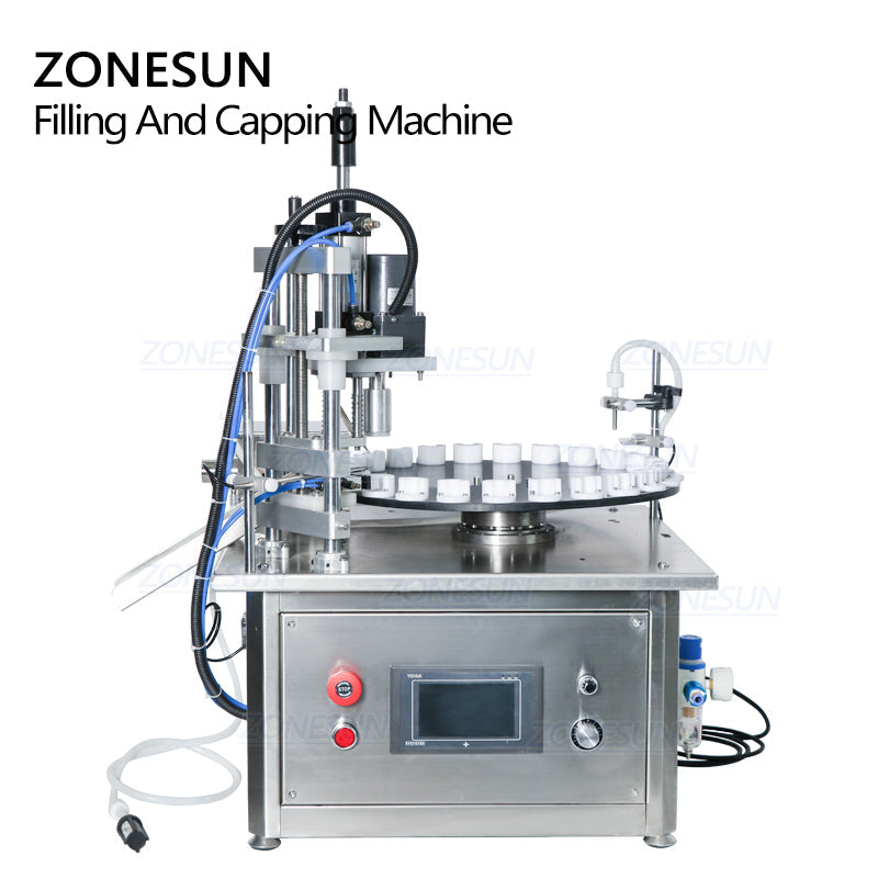 ZONESUN ZS-AFC1M Custom Small Vial Magnetic Pump Liquid Filling And Capping Machine