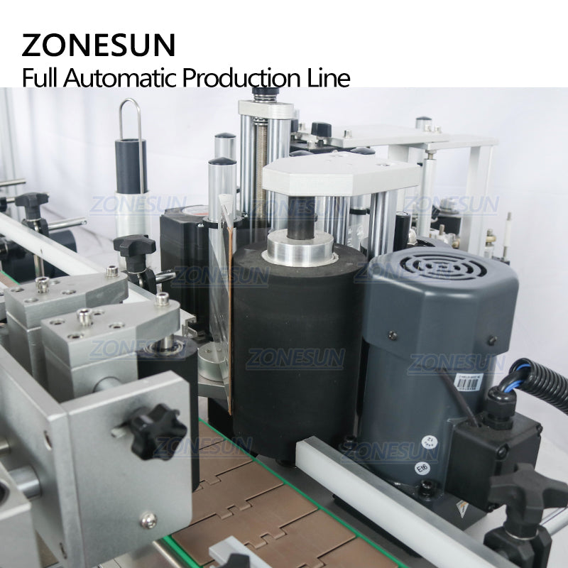 ZONESUN 4 Nozzles Liquid Filling Capping Labeling Machine With Cap Feeder