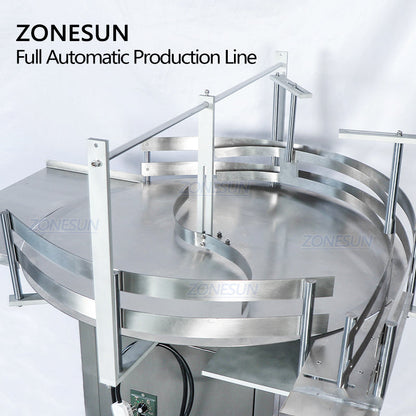 ZONESUN Custom Liquid Paste Filling And Capping Machine With Bottle Unscrambler ZS-FAL180P3