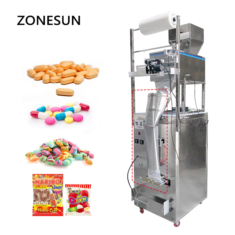 ZONESUN, sellado trasero personalizado, moldeador de sellado de tres lados, accesorios para máquina de sellado y llenado