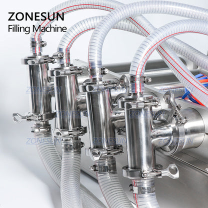 ZONESUN 4 Head Pneumatic Liquid Filling Machine