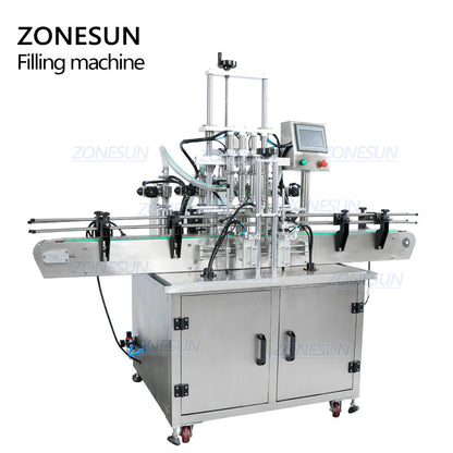 ZONESUN ZS-YT4TZ Automatic 4 Nozzles Piston Liquid Filling Machine（Best Offer）