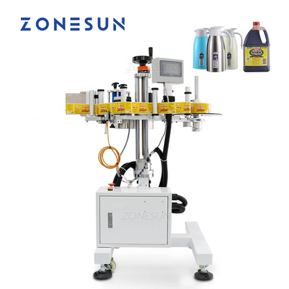 ZONESUN ZS-TB852 Round Surface Square Side Labeling Machine With Date Corder