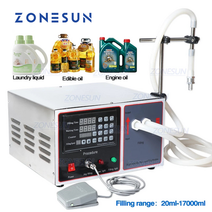 ZONESUN ZS-GFK17B 20-17000ml Semi Automatic Diaphragm Pump Liquid Filling Machine