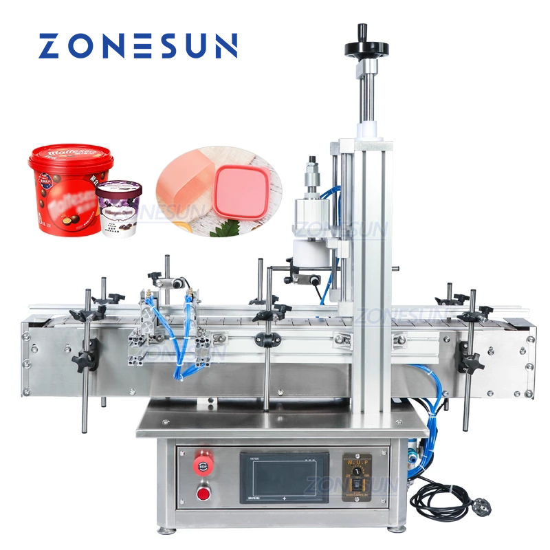 ZONESUN ZS-XG1870D Custom Size Pneumatic Automatic Cap Pressing Machine