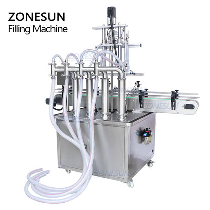 ZONESUN ZS-YT4T-4D 2/4/6 Diving Nozzles Liquid Filling Machine Water Filler