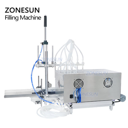 ZONESUN ZS-DTMP6 Automatic 6 Diving Nozzles Magnetic Pump Liquid Filling Machine