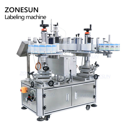 ZONESUN XL-T806 Semi Automatic Double-side Square Bottle Labeling Machine With Date Coder