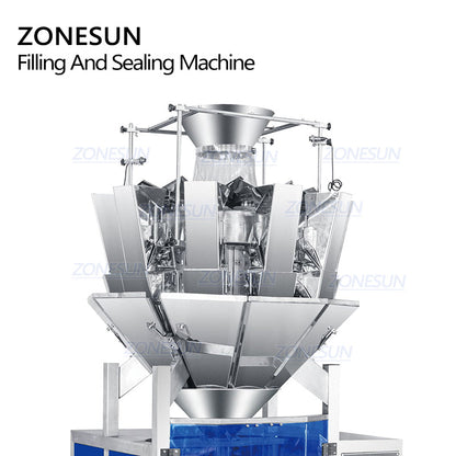 ZONESUN ZS-GFKL420 10 Heads Granule Weighing Filling And Sealing Machine