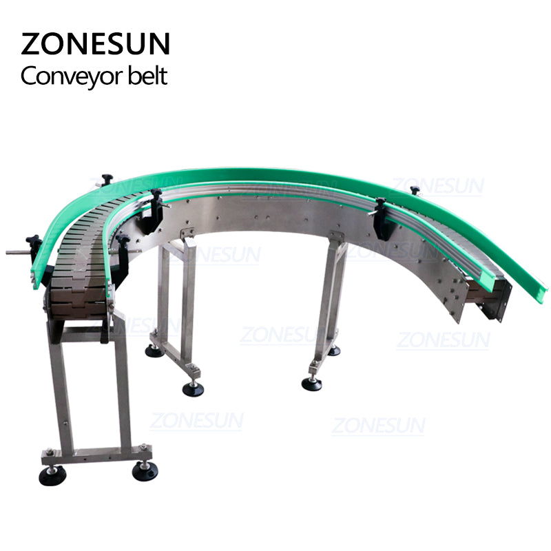 Banda transportadora de cadena en forma de U personalizada ZONESUN ZS-CBU150 para cadena de producción