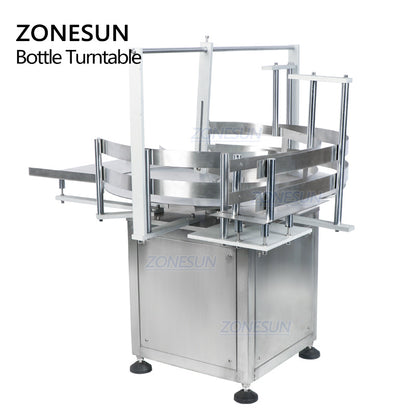 ZONESUN ZS-LP600Z Descifrador rotatorio redondo automático de la botella de la mesa para la línea de producción