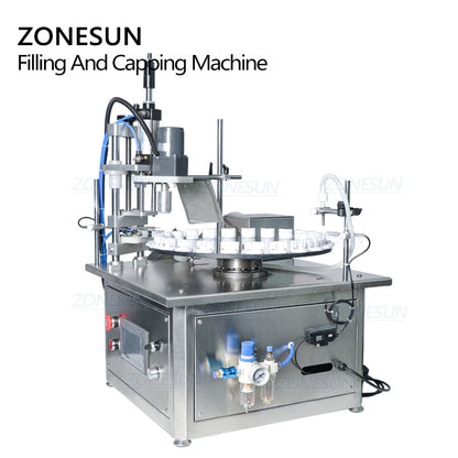 ZONESUN ZS-AFC1M Custom Small Vial Magnetic Pump Liquid Filling And Capping Machine