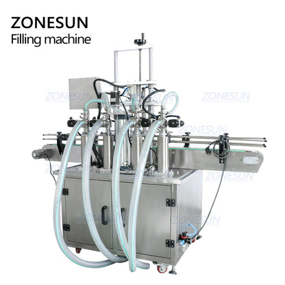 ZONESUN ZS-YT4TZ Automatic 4 Nozzles Piston Liquid Filling Machine（Best Offer）