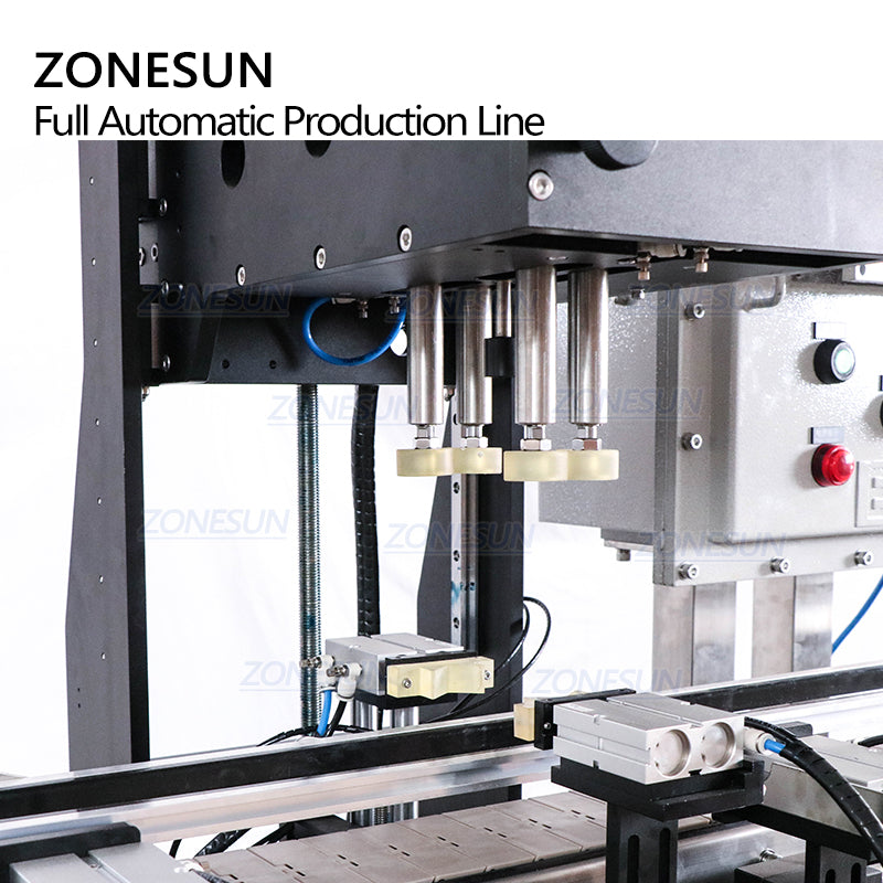 ZONESUN Máquina de etiquetado, tapado y llenado servo de pasta líquida inflamable a prueba de explosiones