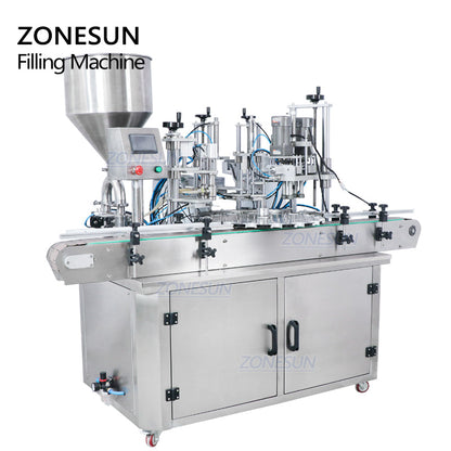 ZONESUN ZS-AFC4 Custom Full Automatic Paste  Filling And Capping Machine