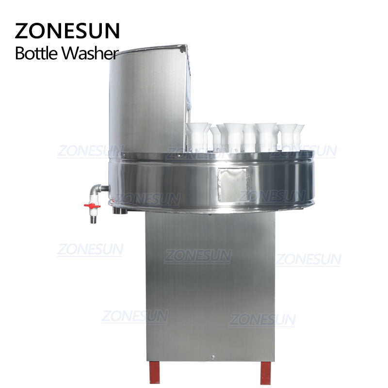 ZONESUN ZS-WB32 Rotary Small Semi Automatic Bottle Washing Machine