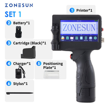 Máquina de codificación de impresora de inyección de tinta portátil ZONESUN ZS-HIP127