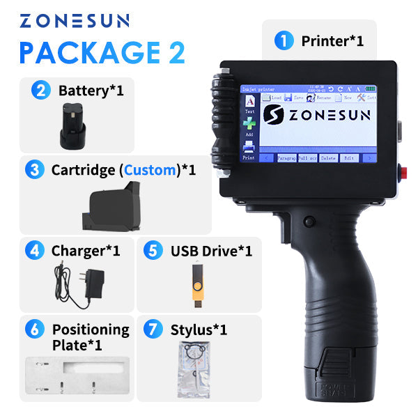 ZONESUN ZS-HIP254 Handheld Multilingual Inkjet Printing Machine