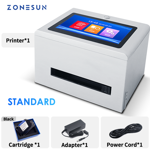 Máquina de codificación de fecha de inyección de tinta de mesa ZONESUN ZS-TIP127 