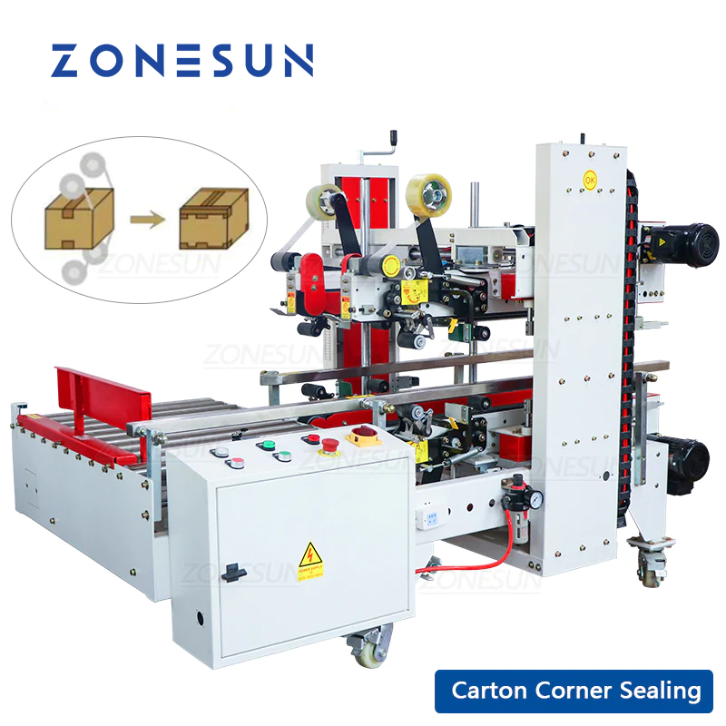 Máquina automática de sellado de bordes de cartón de cuatro lados ZONESUN ZS-FK8001