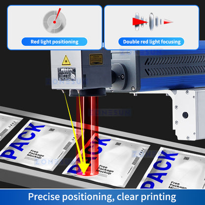 ZONESUN ZS-LMC1 CO₂ Laser Date Code Printing Machine with Conveyor