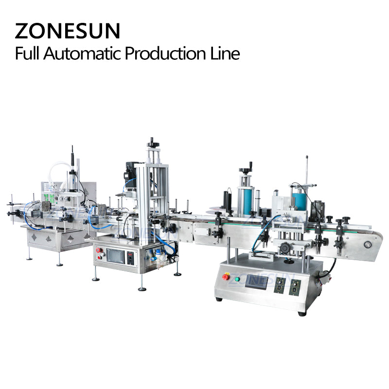 Máquina de etiquetado, tapado y llenado de líquidos ZONESUN ZS-FAL180C4