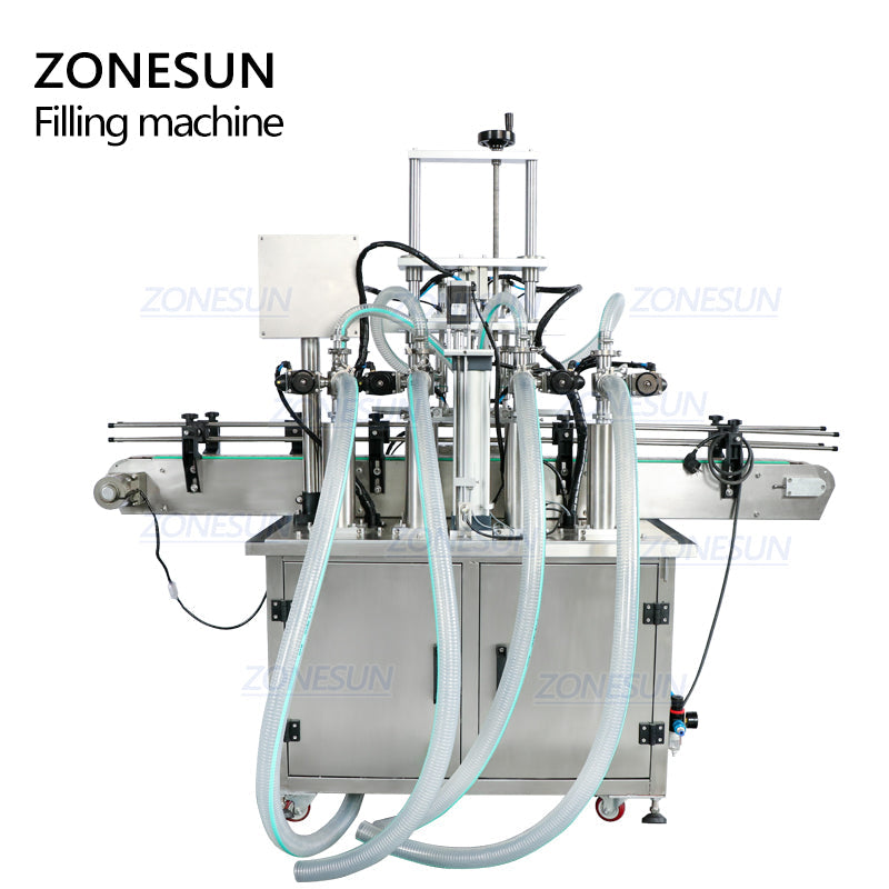 ZONESUN ZS-YT4TZ Automatic 4 Nozzles Piston Liquid Filling Machine（Best Offer）