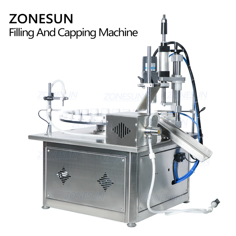 ZONESUN ZS-AFC1M Custom Small Vial Magnetic Pump Liquid Filling And Capping Machine