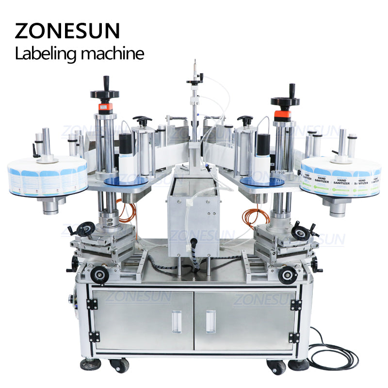 ZONESUN XL-T806 Semi Automatic Double-side Square Bottle Labeling Machine With Date Coder