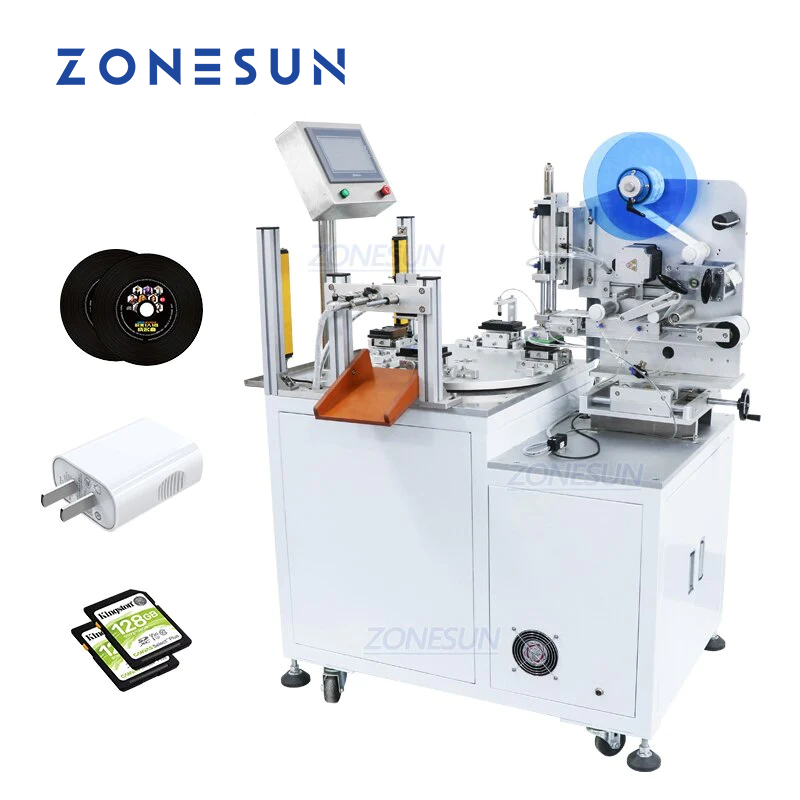 ZONESUN ZS-TB606 Rotary Flat Surface Labeling Machine For Normal Transparent Label