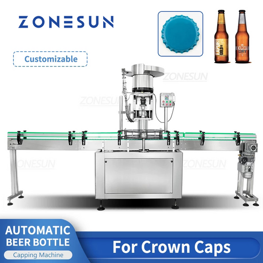 Máquina automática de tapado de botellas de cerveza ZONESUN ZS-XG440E 