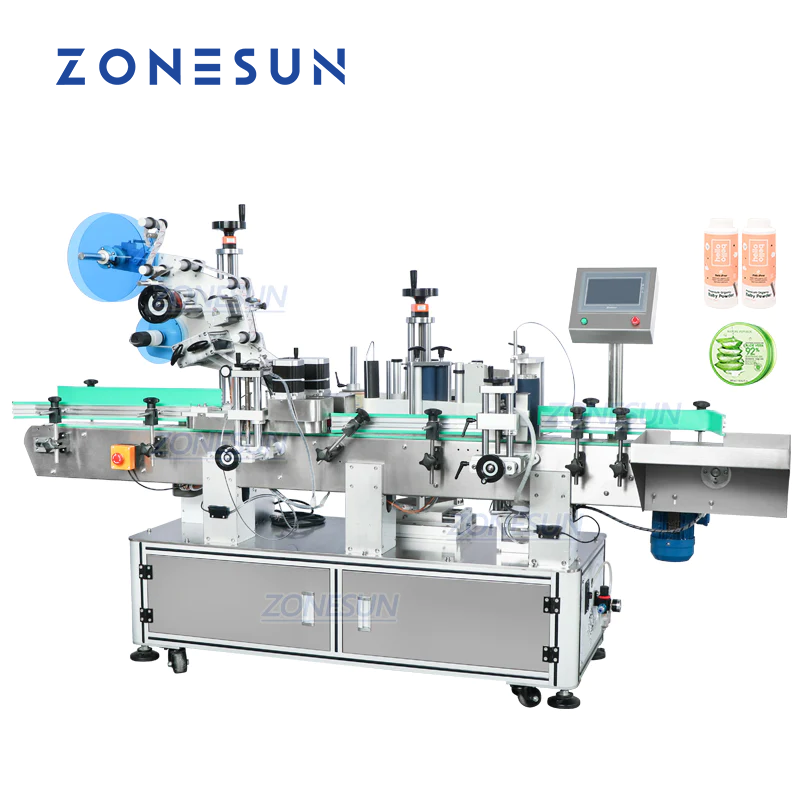 ZONESUN ZS-TB822D Automatic Double Sides Positioning Round Bottle Labeling Machine