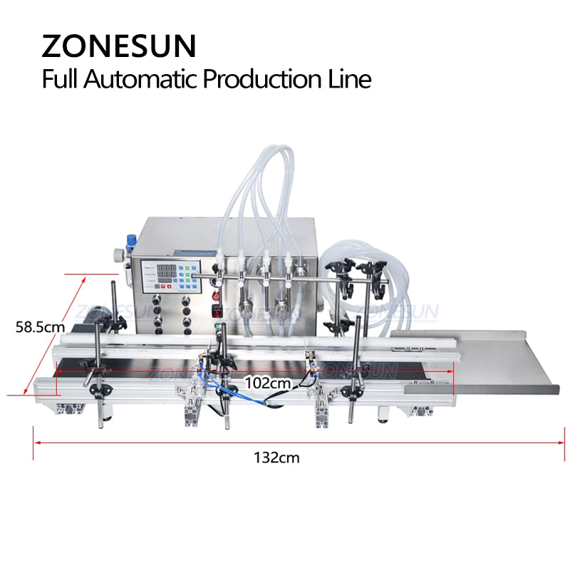 ZONESUN ZS-FAL180D Máquina de etiquetado de doble cara para llenado de líquidos y tapado de mesa