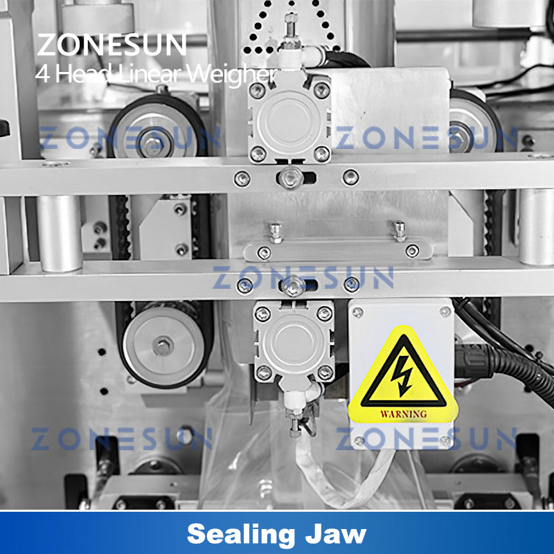 ZONESUN ZS-PL420S Máquina de sellado al vacío de llenado y pesaje de alimentación de gránulos de 4 cabezas 