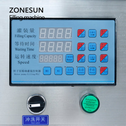 ZONESUN ZS-RPYT900 Semi-Automatic Rotor Pump Liquid Filling Machine