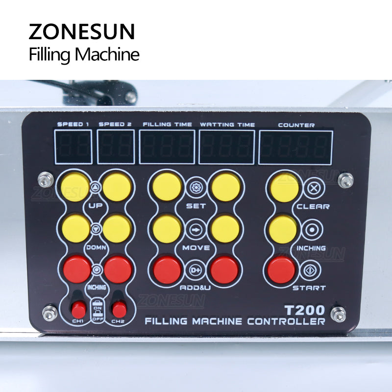 ZONESUN ZS-DPYT200 5-500ml 2 Boquillas Bomba de diafragma Máquina de llenado de líquidos 