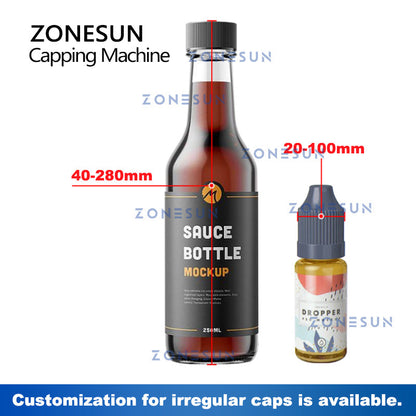 ZONESUN ZS-XGCC2 Apriete la máquina tapadora de botellas