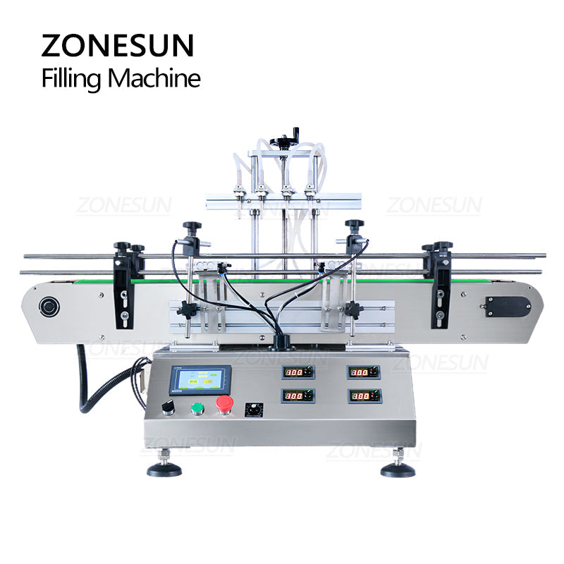 ZONESUN ZS-DTMP4C Escritorio 4 Boquillas Magentic Bomba Máquina de Llenado de Líquidos 