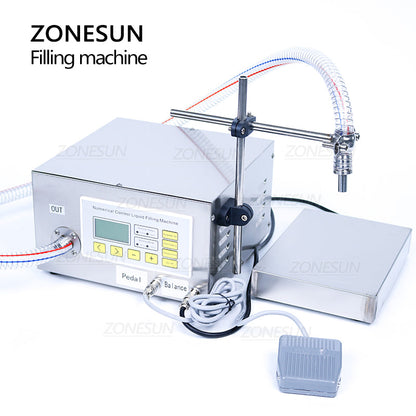 ZONESUN ZS-GP631 50-8000ml Semi Automatic Gear Pump Liquid Filling and Weighing Machine