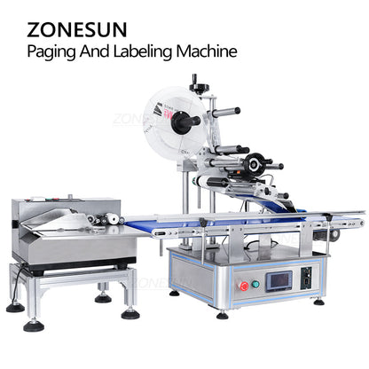 ZONESUN ZS-TB180PBF Máquina automática de paginación y etiquetado de papel plano 